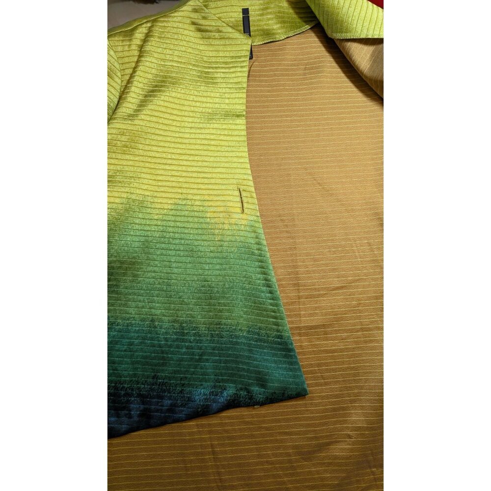 I.C. by Connie K Ombre Jacket Womens Large Art to Wear High Low Artsy Lagenlook - Picture 7 of 9